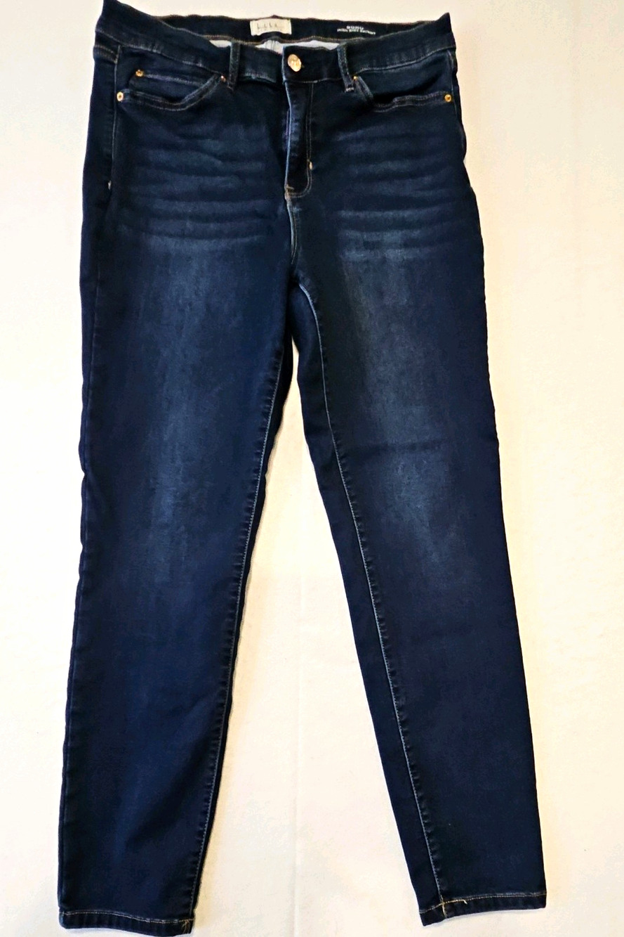 Nicole Miller New York SOHO Blue Dark Wash High Rise Skinny Jeans 12